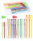 19 Pcs Yarn Needles Set, Assorted Yarn Needles Bent Tapestry Needle Weaving Needle Darning Needles Plastic Needles Large Eye Blunt Knitting Needles for Sewing Crochet 03